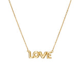 Petite Bubble Gold Nameplate Chain Necklace - SIA Jewelry