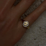 Petite Oval Pave Signet Ring - SIA Jewelry