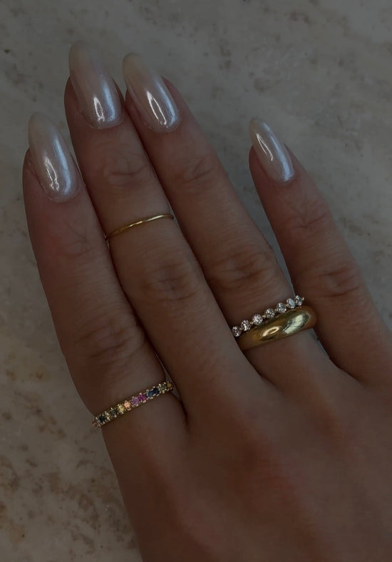 Rena Rainbow Sapphire Diamond Duo Eternity Ring - SIA Jewelry