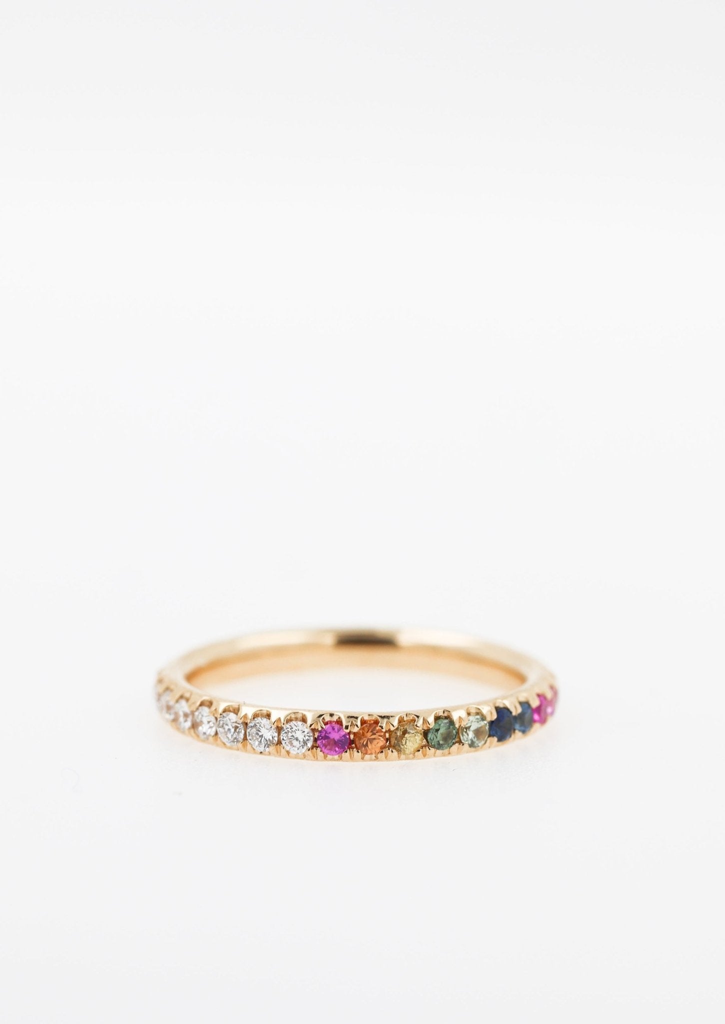 Rena Rainbow Sapphire Diamond Duo Eternity Ring - SIA Jewelry