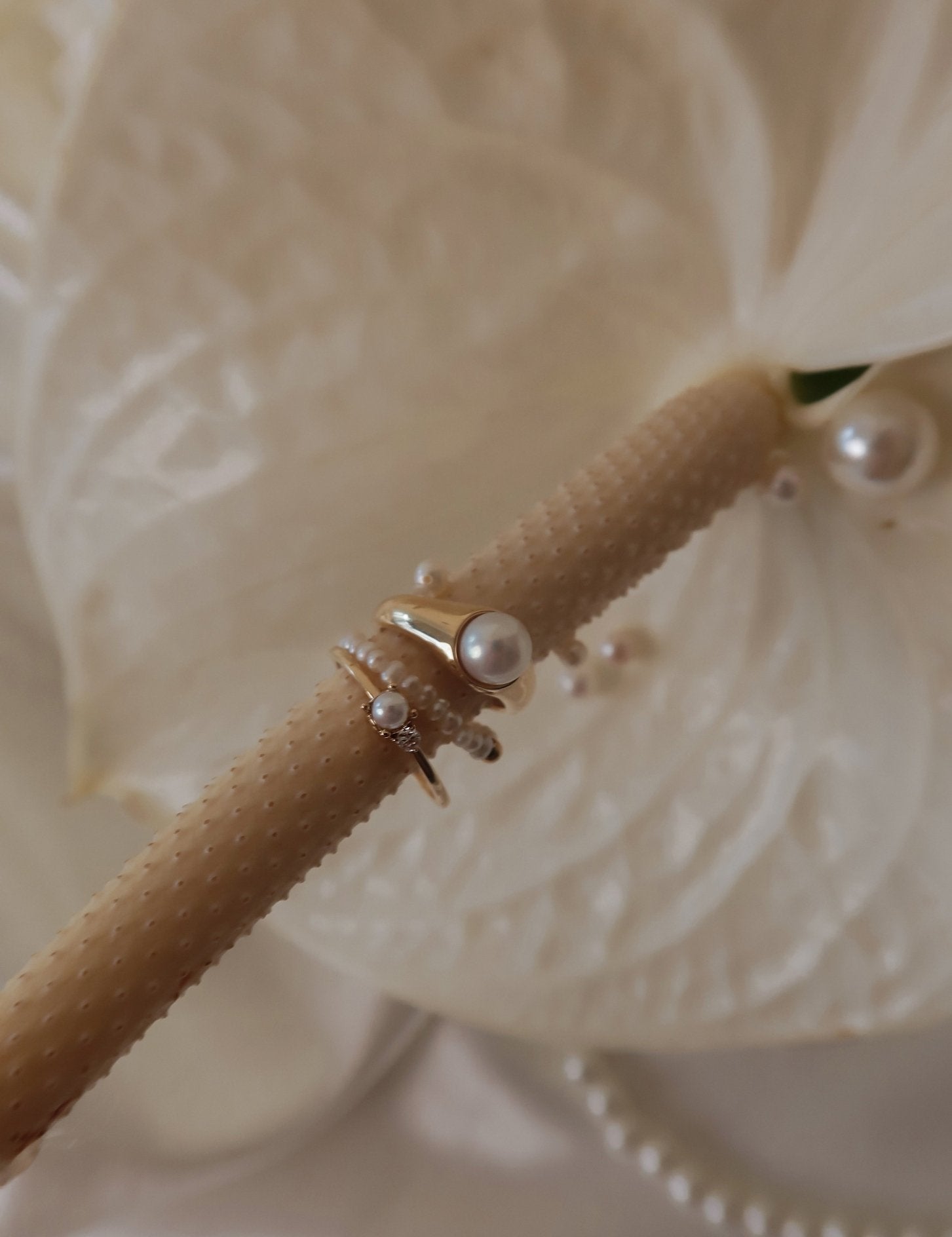 Reva Pearl Diamond Ring - SIA Jewelry