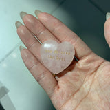 Rose Quartz Heart Affirmation Stone - SIA Jewelry