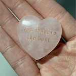 Rose Quartz Heart Affirmation Stone - SIA Jewelry