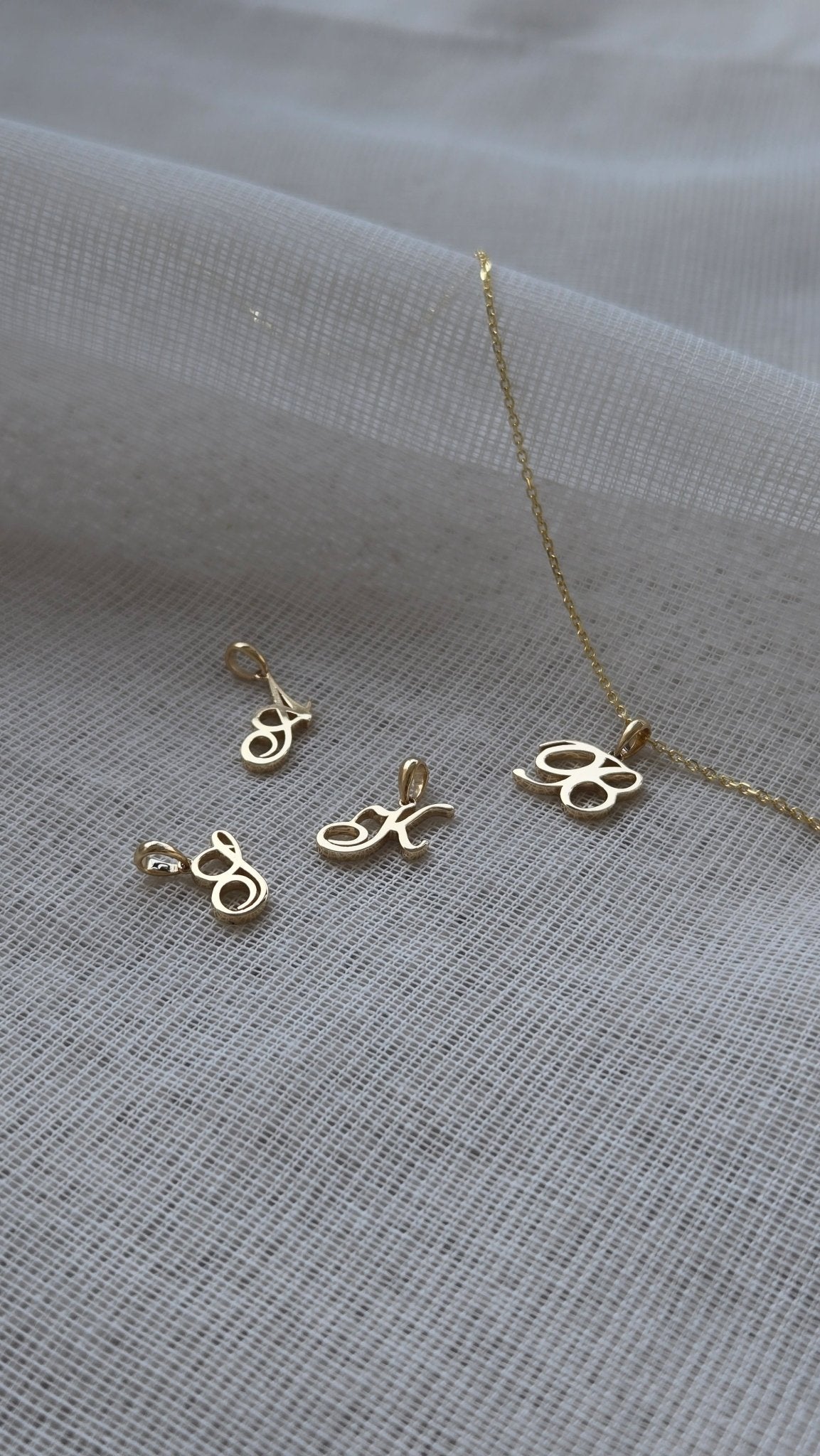 Script Letter Charm - SIA Jewelry