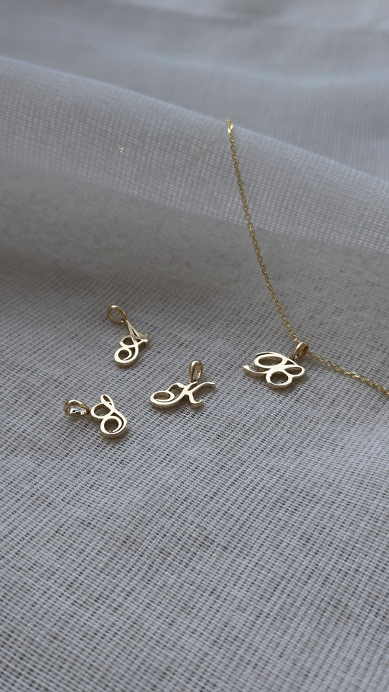 Script Letter Charm - SIA Jewelry