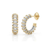 Sienna Diamond Huggie Earring - SIA Jewelry