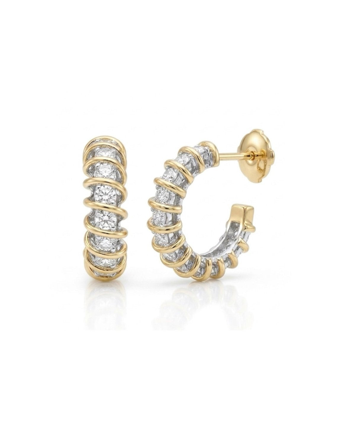 Sienna Diamond Huggie Earring - SIA Jewelry