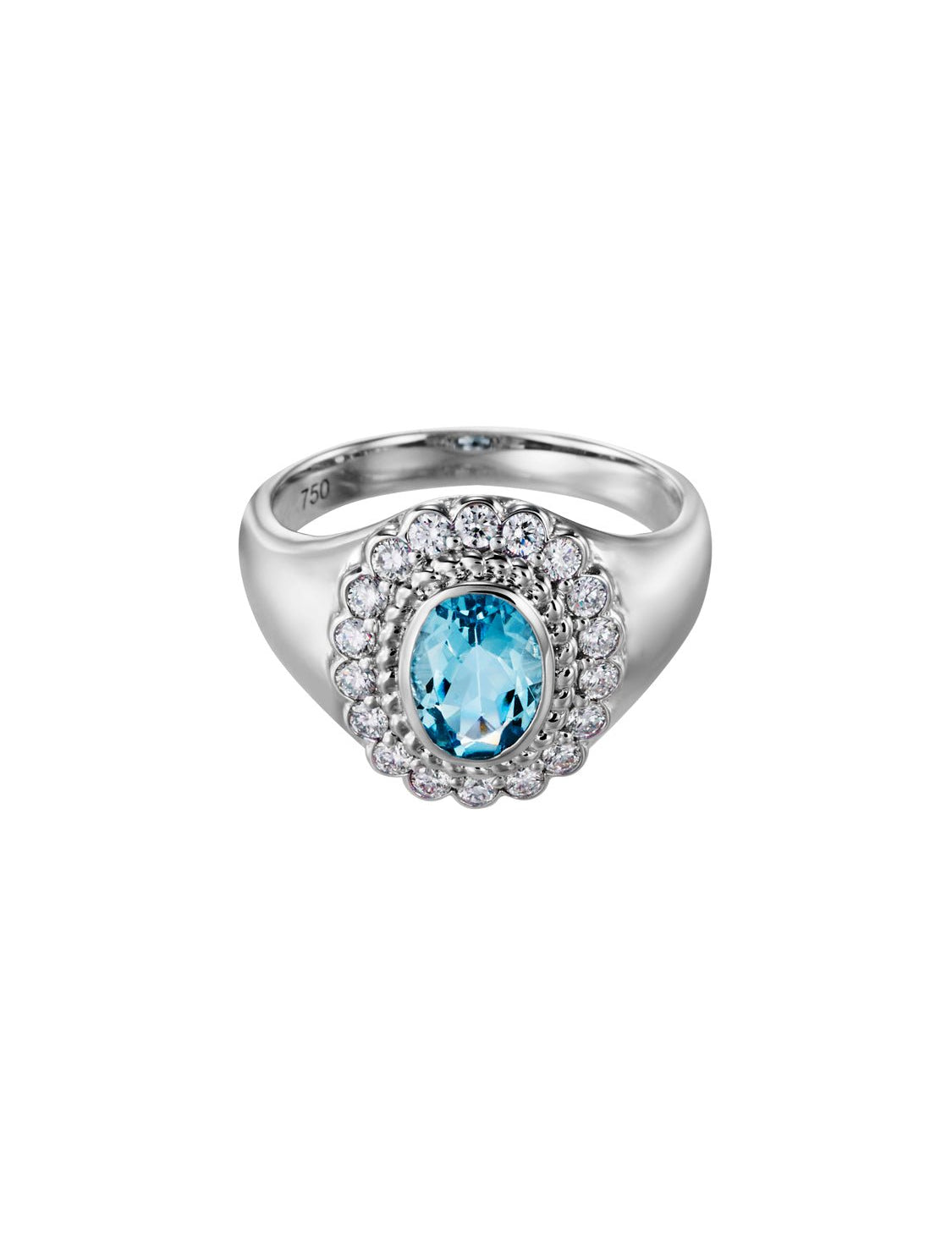 Solenne Aquamarine Signet Ring - SIA Jewelry