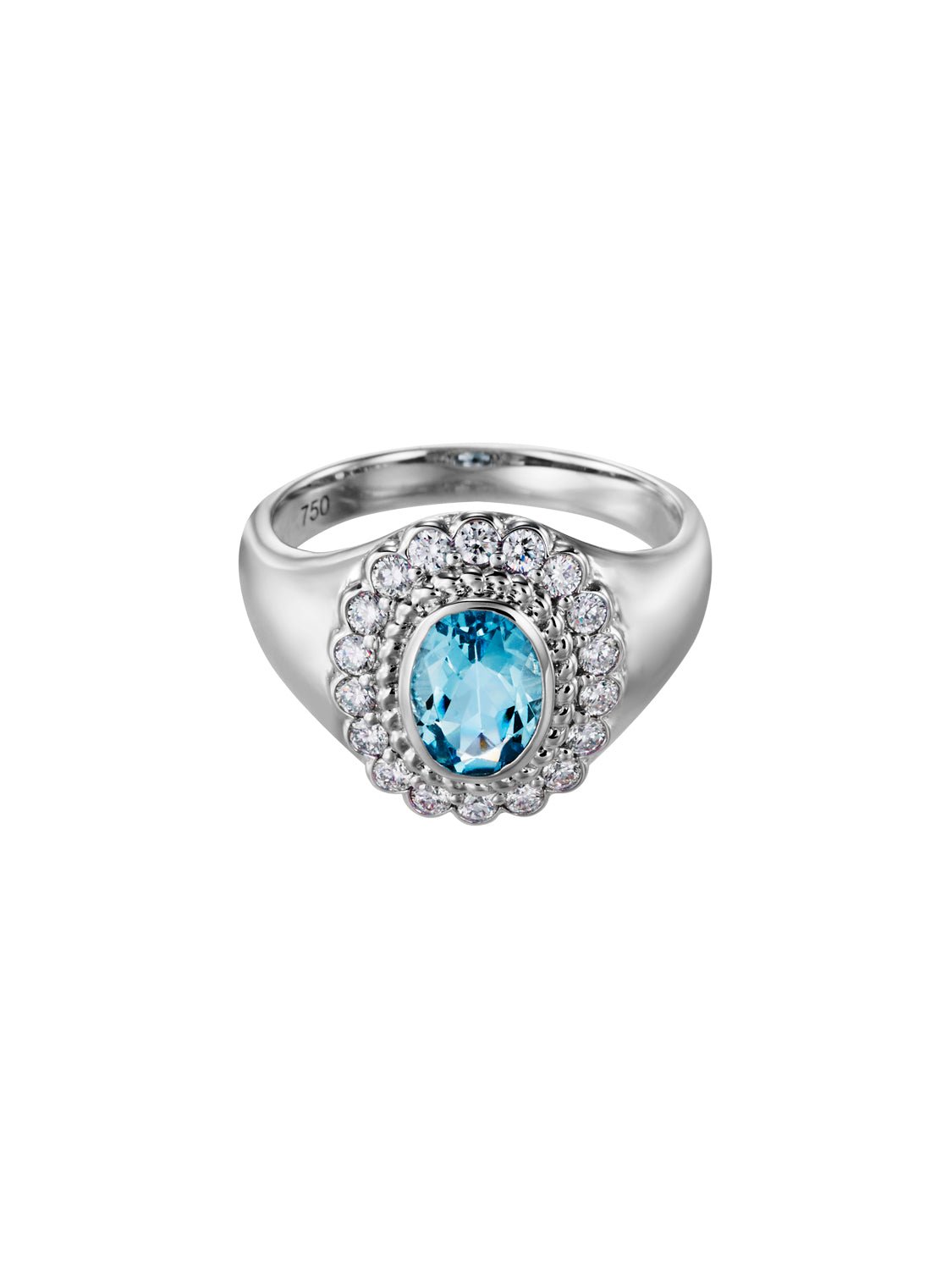 Solenne Aquamarine Signet Ring - SIA Jewelry