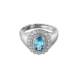 Solenne Aquamarine Signet Ring - SIA Jewelry