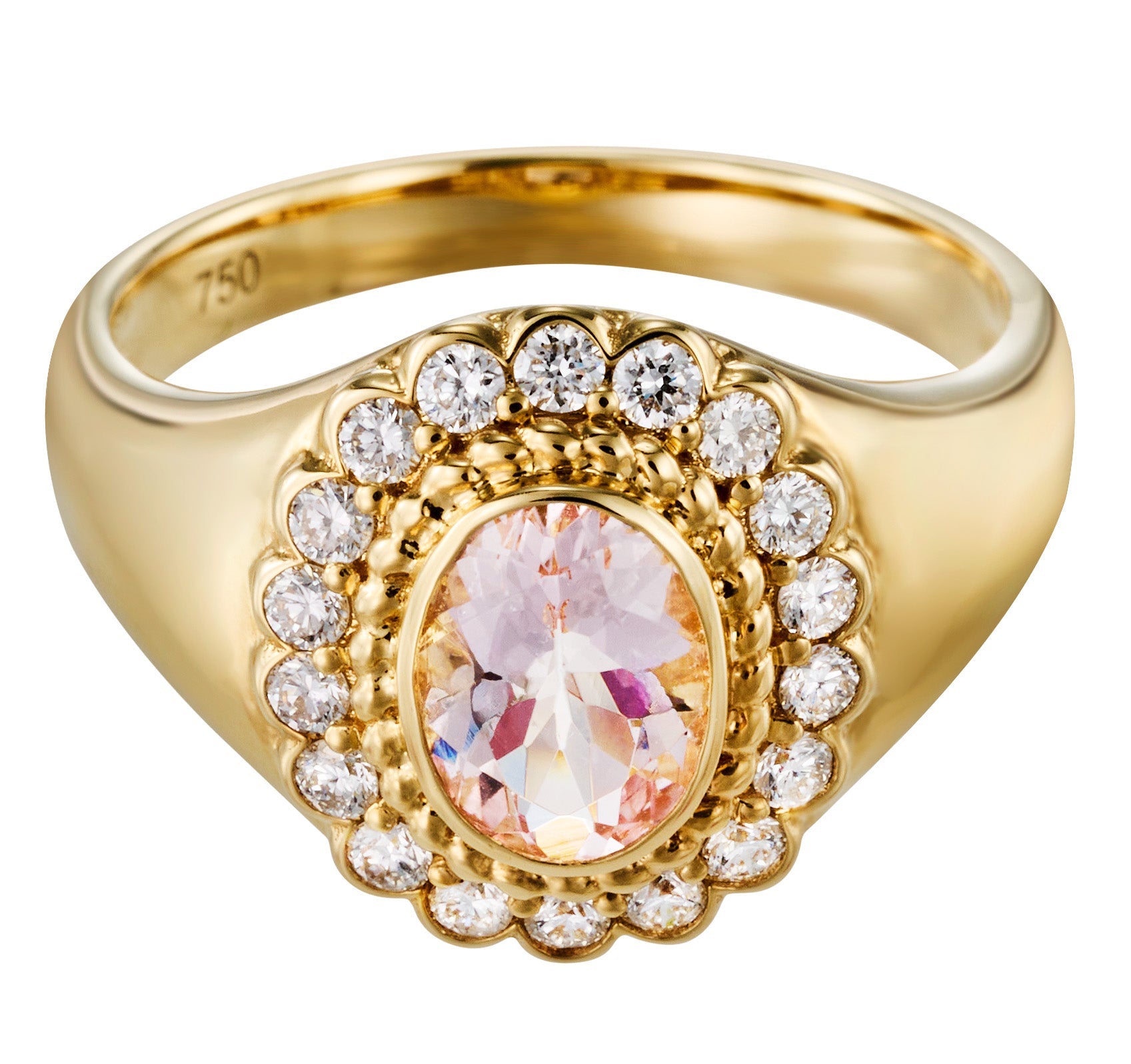 Solenne Morganite Signet Ring - SIA Jewelry