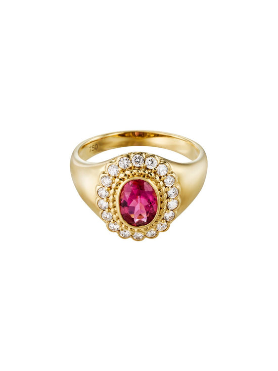 Solenne Pink Tourmaline Signet Ring - SIA Jewelry