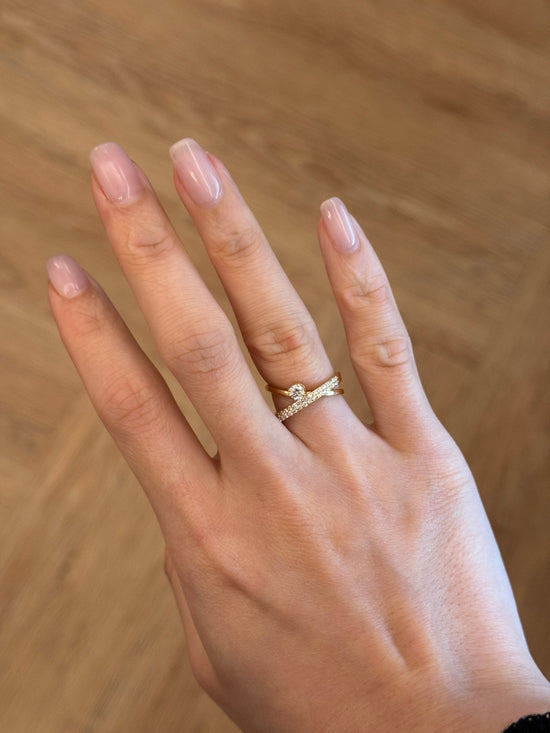 Vintage Diamond Cross Ring - SIA Jewelry