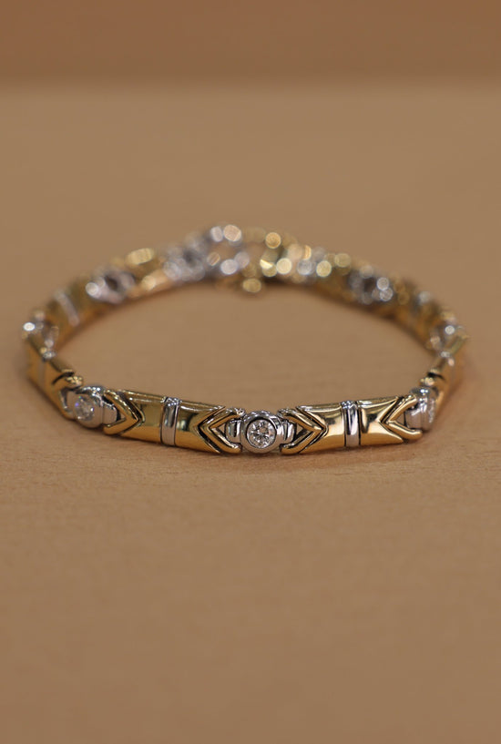 Vintage Diamond Mixed Gold Bracelet - SIA Jewelry