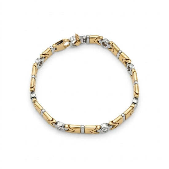 Vintage Diamond Mixed Gold Bracelet - SIA Jewelry