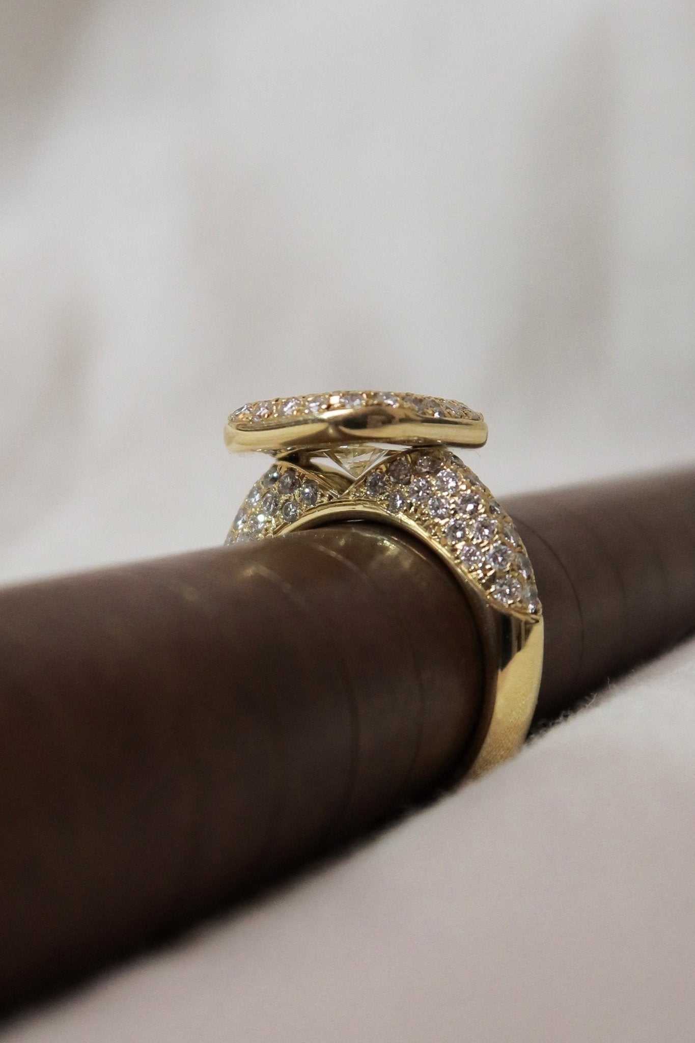 Vintage Ember Emerald Diamond Ring - SIA Jewelry