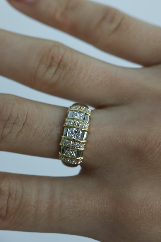 Vintage Mixed Gold Chiara Diamond Ring - SIA Jewelry