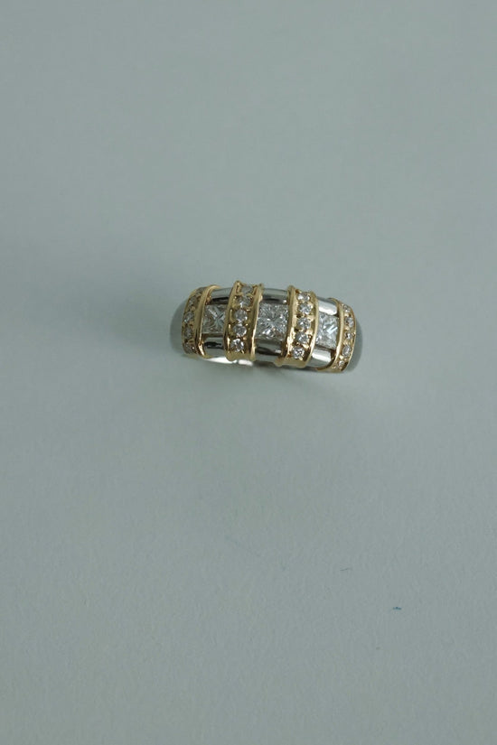 Vintage Mixed Gold Chiara Diamond Ring - SIA Jewelry
