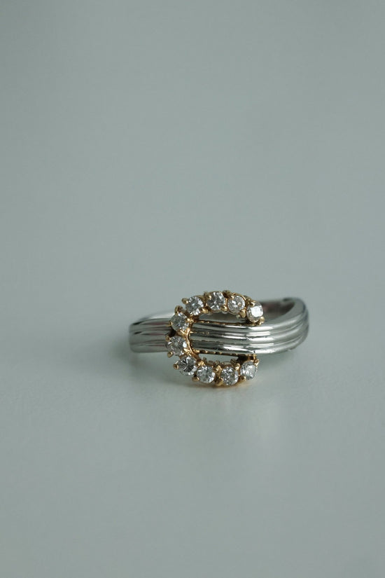 Vintage Mixed Gold Saddle Diamond Ring - SIA Jewelry