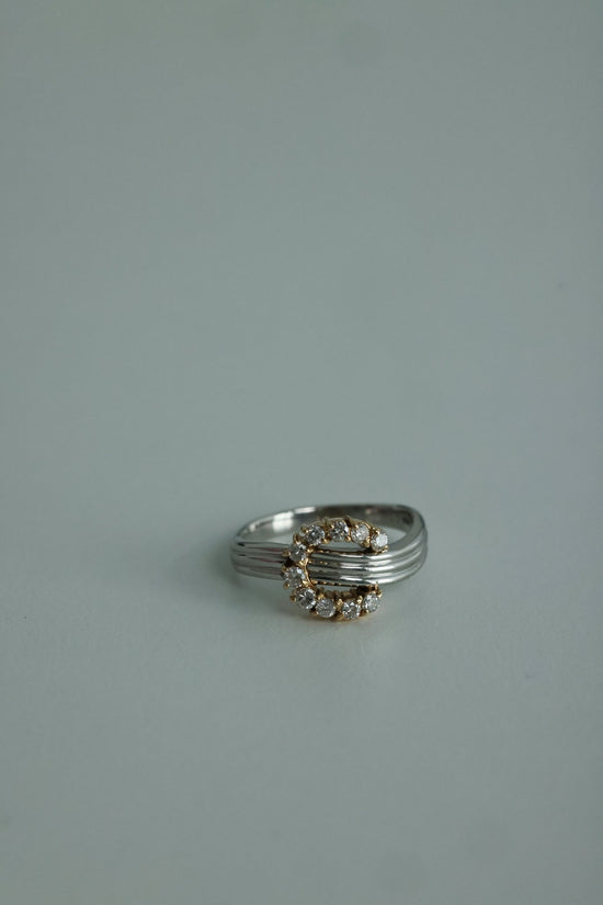 Vintage Mixed Gold Saddle Diamond Ring - SIA Jewelry