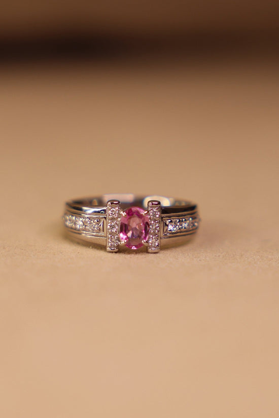 Vintage Pink Sapphire Diamond Ring - SIA Jewelry