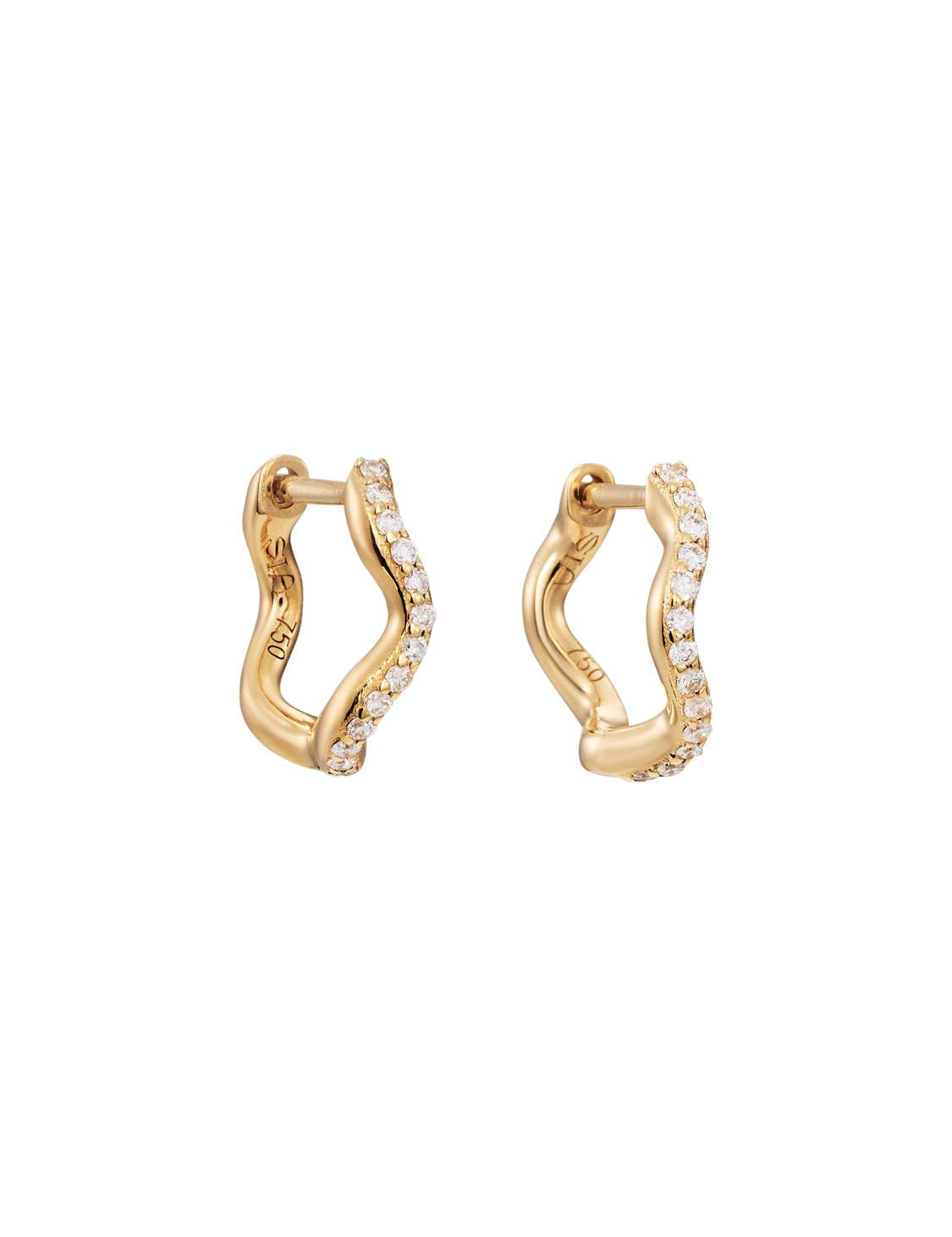 Winly Wave Diamond Huggie - SIA Jewelry