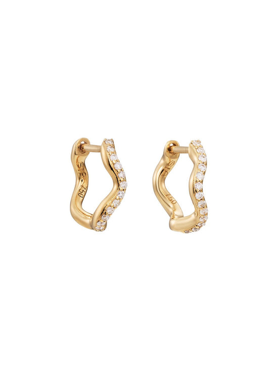 Winly Wave Diamond Huggie - SIA Jewelry